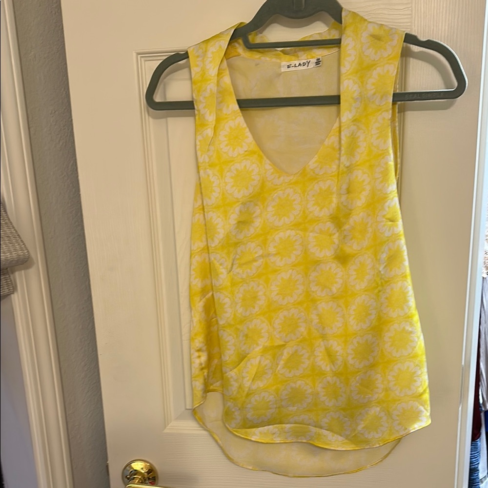 Yellow Floral Women's Top